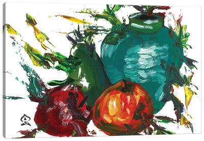 Fruits and Vase Canvas Art Print