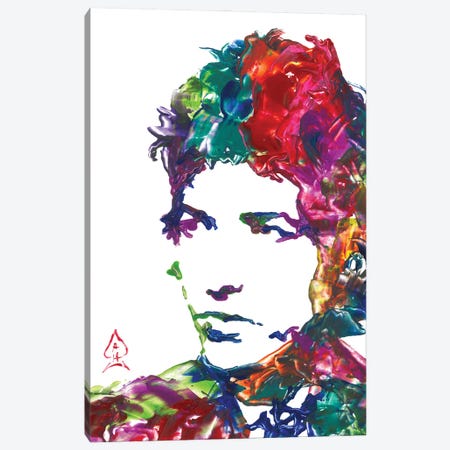 Bob Dylan Canvas Print #HRR42} by Andrew Harr Canvas Artwork