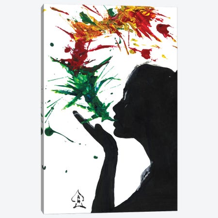 Abstract Kiss Canvas Print #HRR43} by Andrew Harr Canvas Art