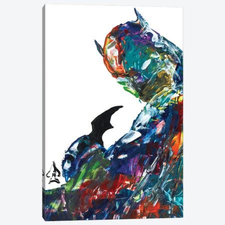 Batman Abstract II Canvas Print #HRR50} by Andrew Harr Art Print