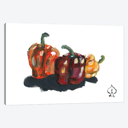 Peppers Still Life Canvas Print #HRR56} by Andrew Harr Canvas Art