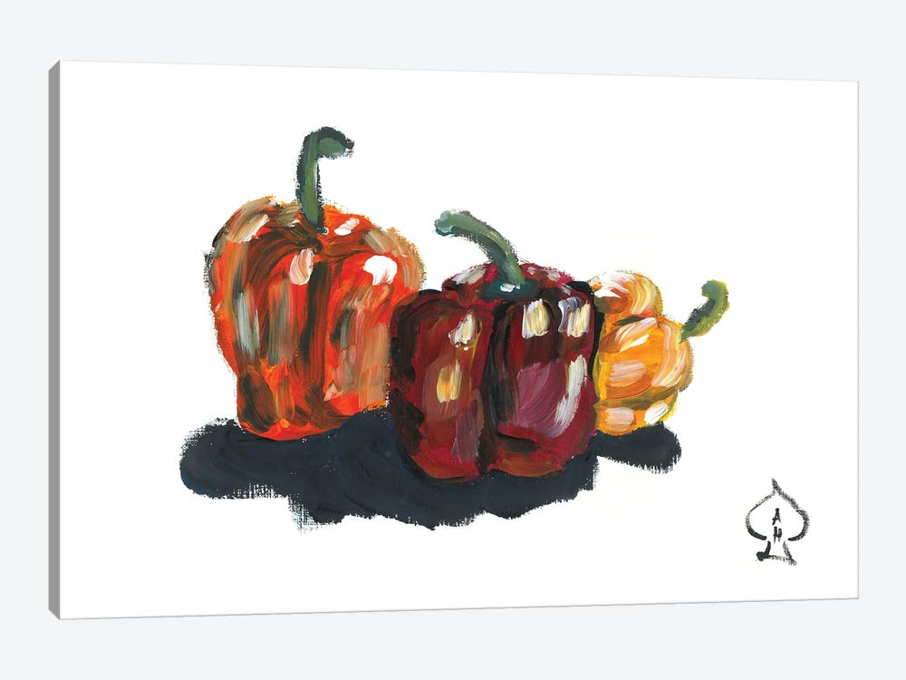 Peppers Still Life by Andrew Harr 1-piece Canvas Art Print