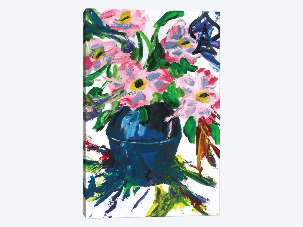 Flowers In Vase by Andrew Harr 1-piece Canvas Print