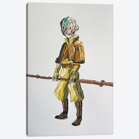 Aang With Staff Canvas Print #HRR71} by Andrew Harr Art Print