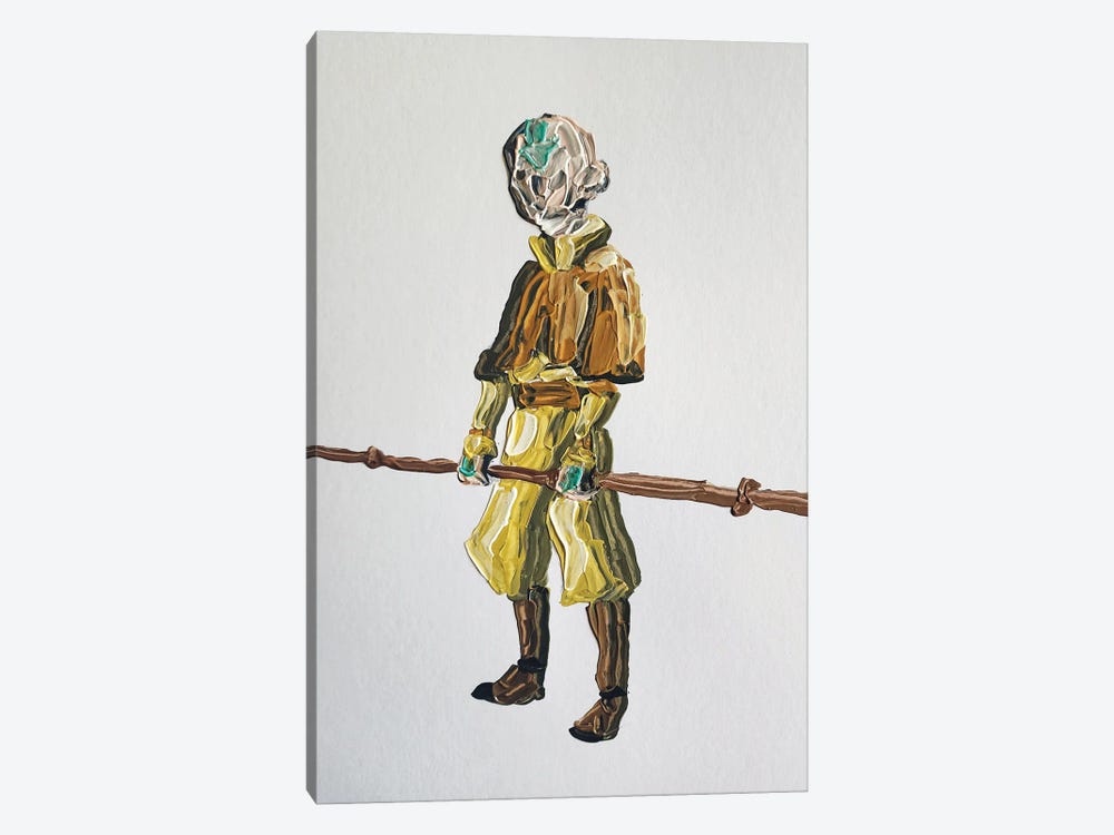 Aang With Staff by Andrew Harr 1-piece Canvas Art