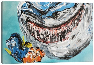 Bruce Canvas Art Print - Clown Fish Art