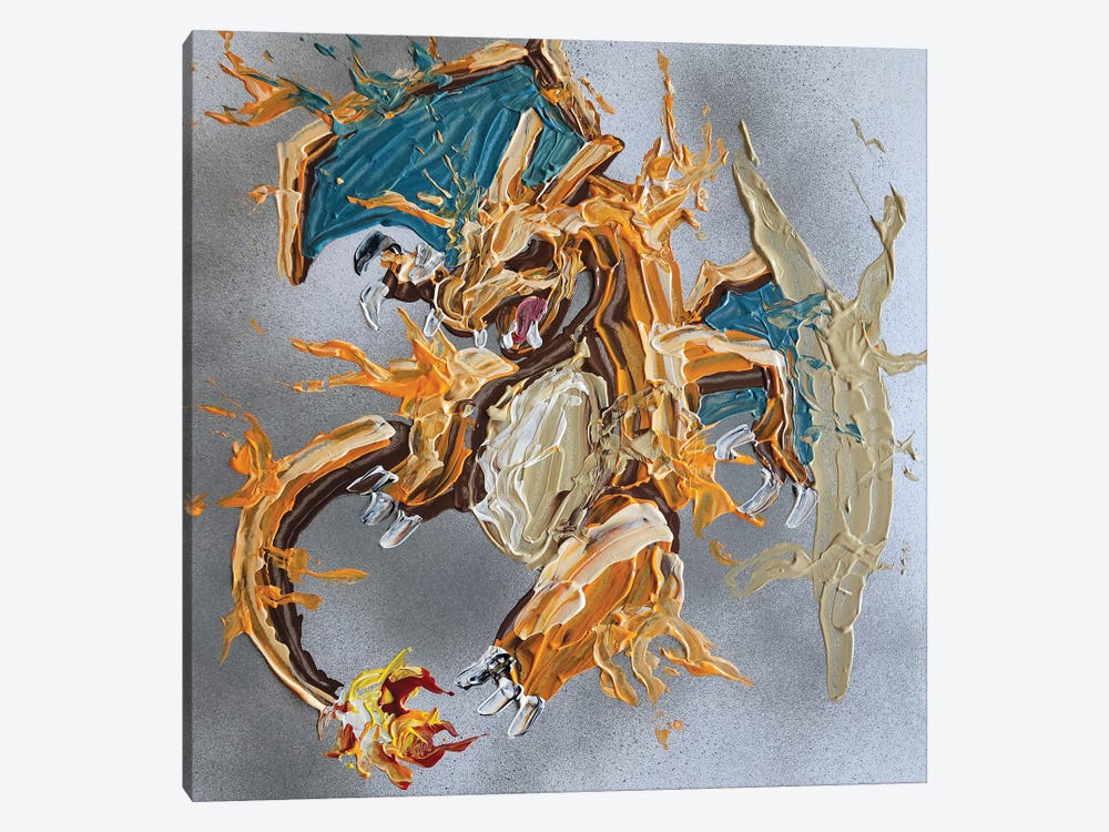 Charizard Abstract by Andrew Harr 1-piece Art Print