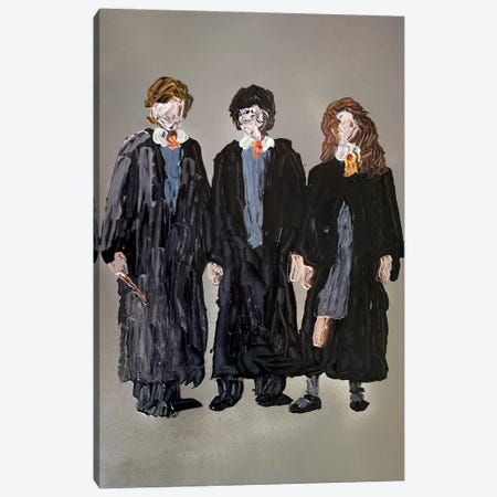 Harry Potter Cast Canvas Print #HRR82} by Andrew Harr Canvas Wall Art
