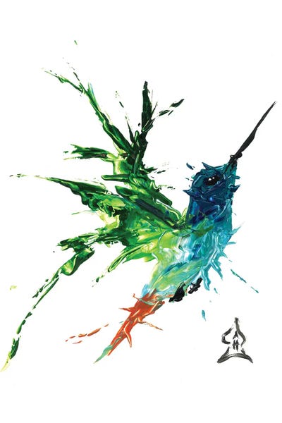 Colorburst: Hummingbird Abstract by Andrew Harr