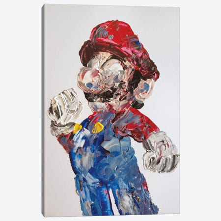 Mario Abstract Canvas Print #HRR90} by Andrew Harr Art Print