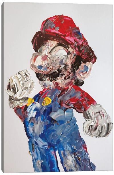 Mario Abstract Canvas Art Print - Mario