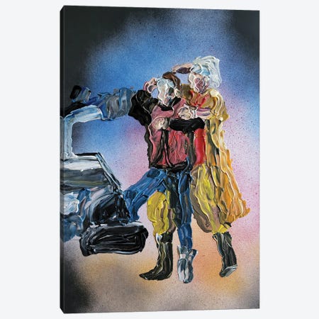 Marty And Doc Back To The Future Part II Canvas Print #HRR91} by Andrew Harr Canvas Art Print