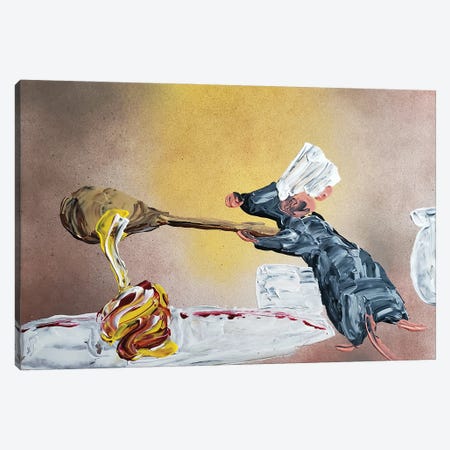 Remy Cooking Canvas Print #HRR95} by Andrew Harr Canvas Wall Art
