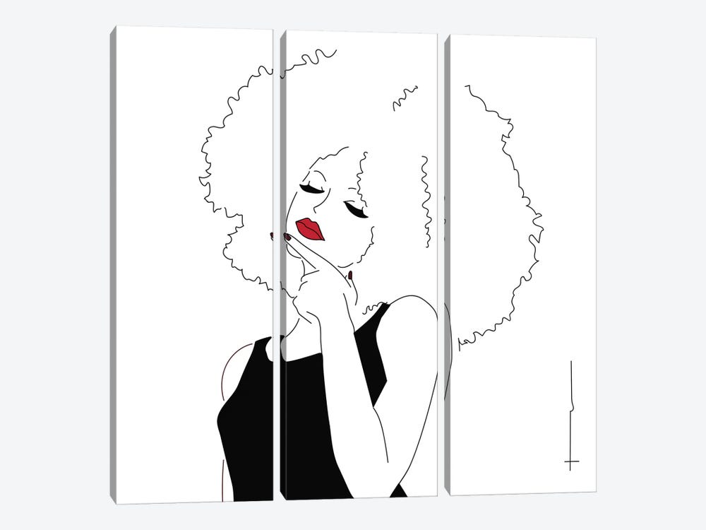 The Hair Has Absorbed My Comb by Antonia Harris 3-piece Canvas Wall Art