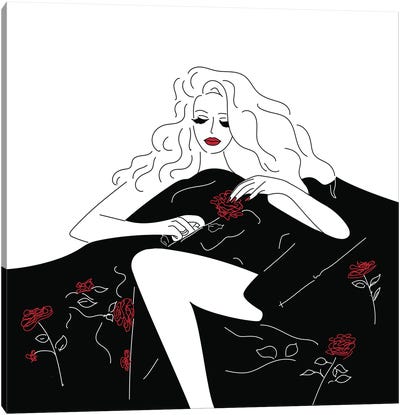 Life Truly Is A Bed Of Roses. Canvas Art Print - Line Art