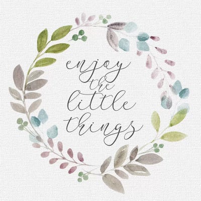 Botanical Wreath Enjoy little things by hartworks framed wall art