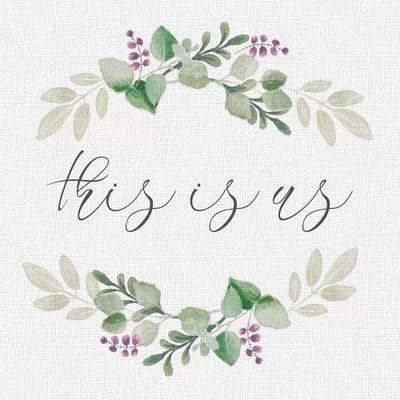 Botanical Wreath This is Us by hartworks canvas print