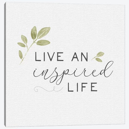 Inspired Life I Canvas Print #HRW18} by hartworks Canvas Art