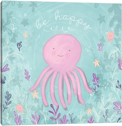 Mermaid and Octopus II Canvas Art Print