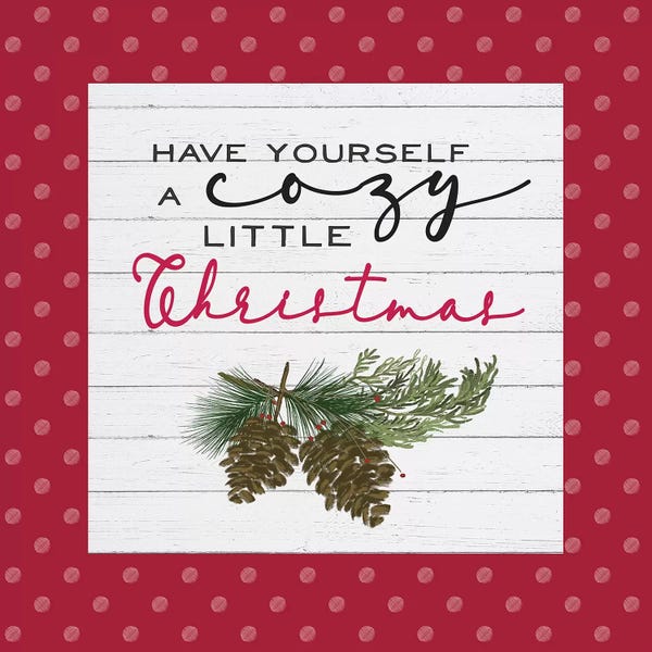 Cozy Christmas Dots I Pine cones