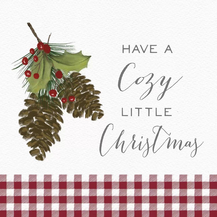 Cozy Christmas Gingham I by hartworks wall art