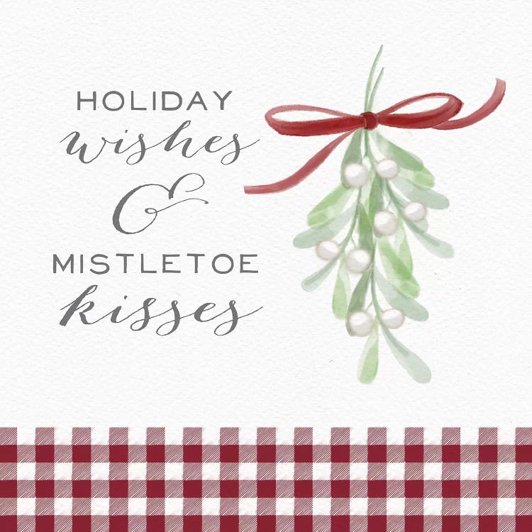 Cozy Christmas Gingham II by hartworks wall art