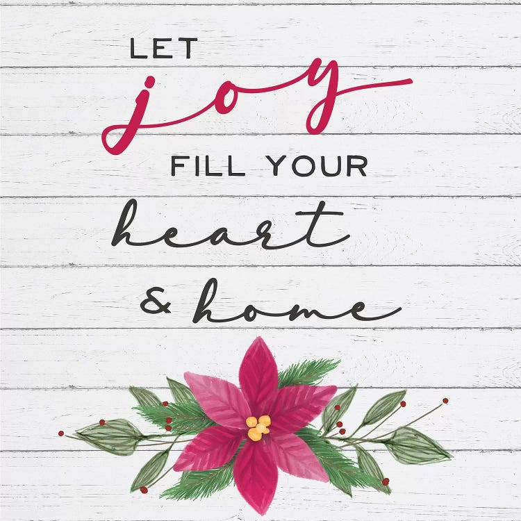 Cozy Christmas II Poinsettia by hartworks wall art