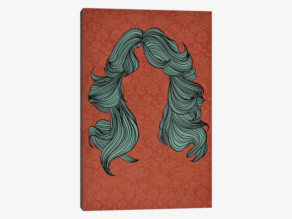 Feathered hair by 5by5collective 1-piece Canvas Art