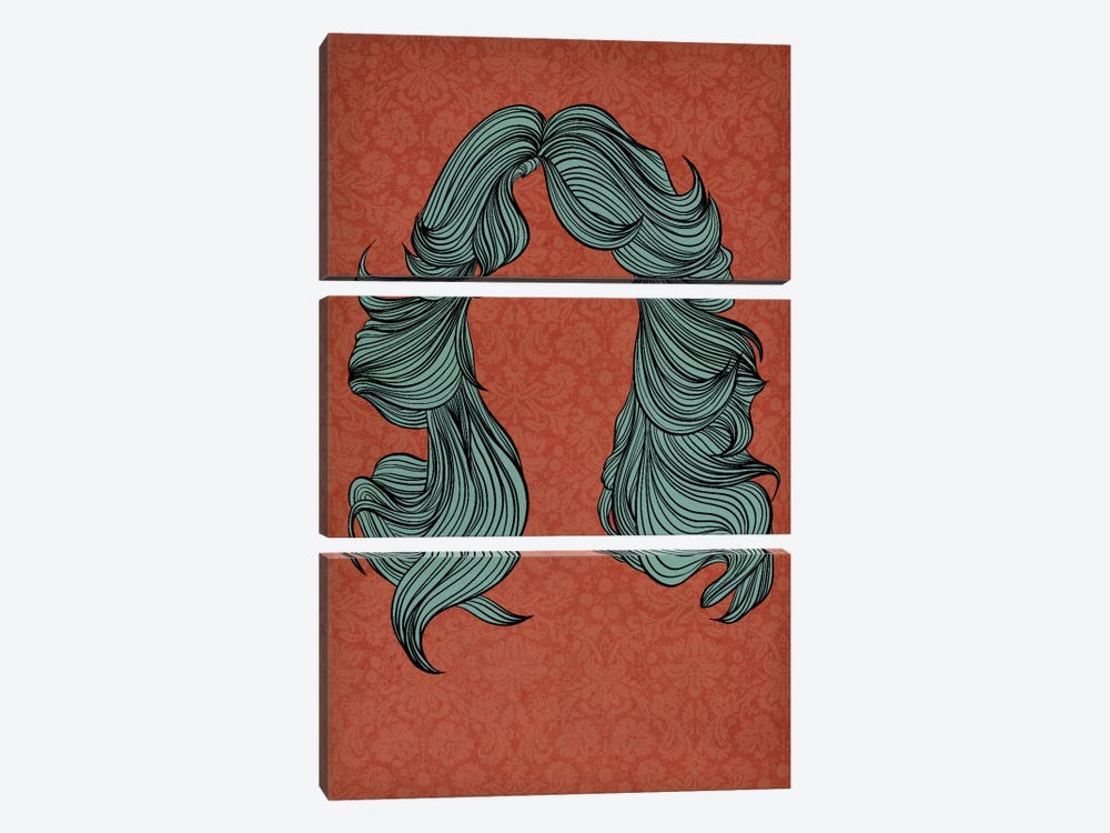 Feathered hair by 5by5collective 3-piece Canvas Wall Art