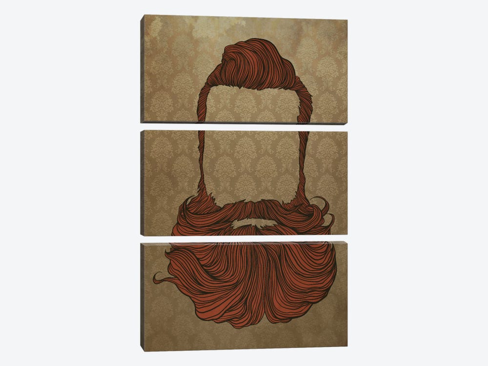Fullbeard  by 5by5collective 3-piece Canvas Print