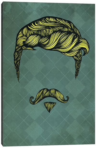 Handlebar Soulpatch Canvas Art Print - Hair & Beauty Art