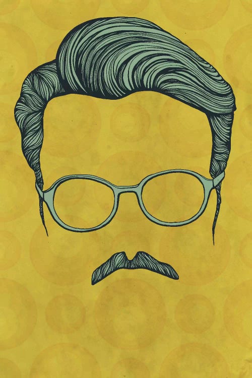Moustache  by 5by5collective wall art