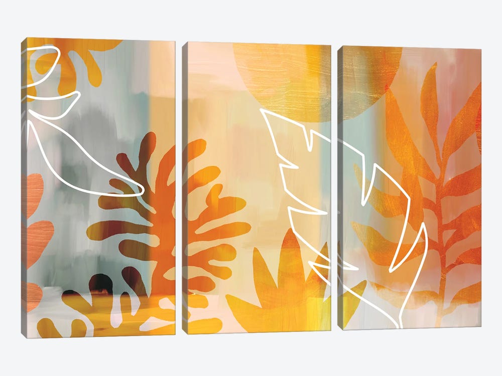 Plantas Tropicales by Andrea Haase 3-piece Canvas Print