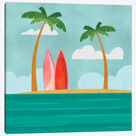 Caribbean Surf Spot Canvas Print #HSE10} by Andrea Haase Canvas Art Print