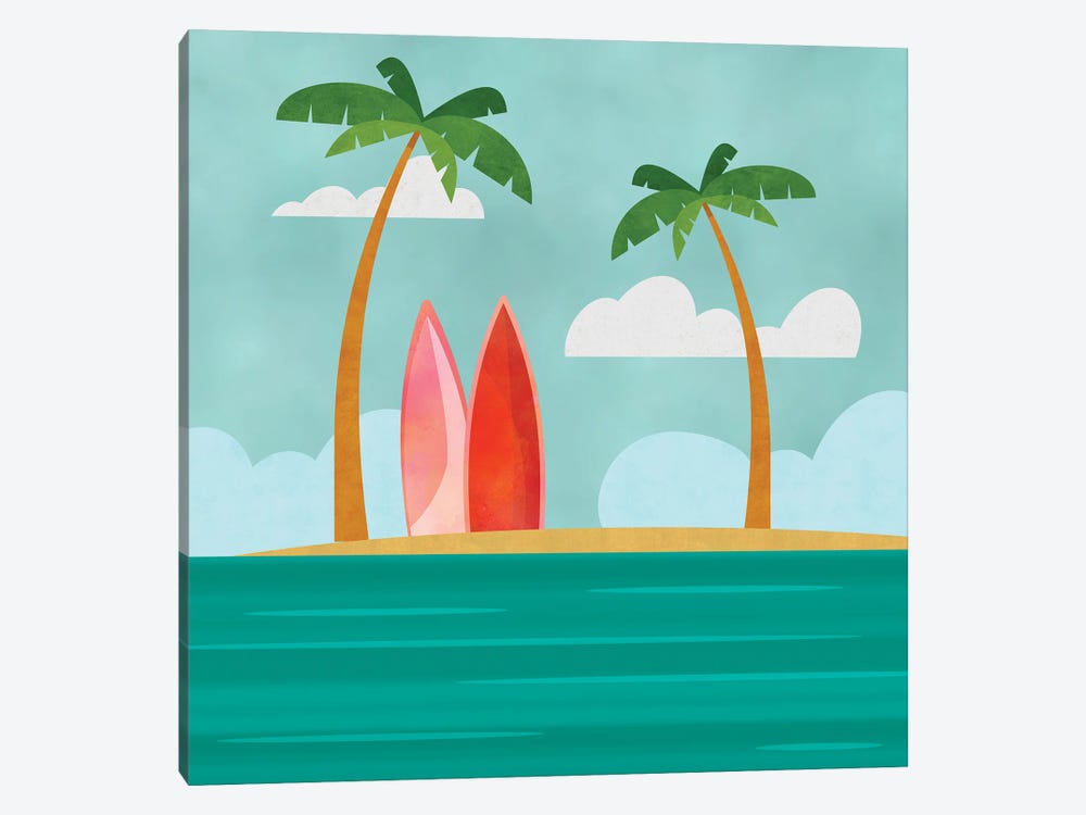 Caribbean Surf Spot by Andrea Haase 1-piece Canvas Print