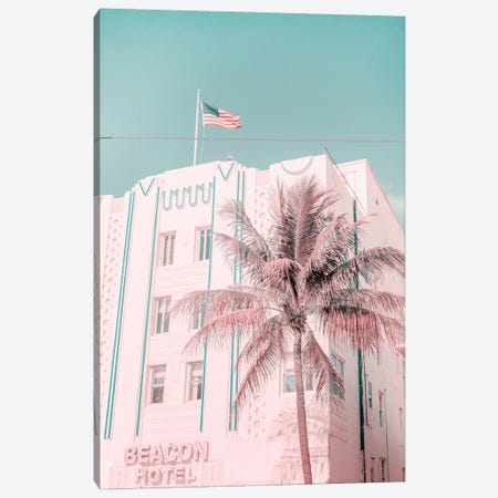 Miami Beach Beacon Hotel Canvas Print #HSE111} by Andrea Haase Canvas Wall Art