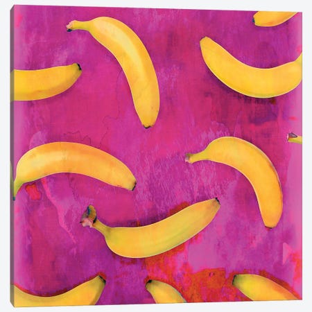 Banana Vibe Canvas Print #HSE123} by Andrea Haase Art Print