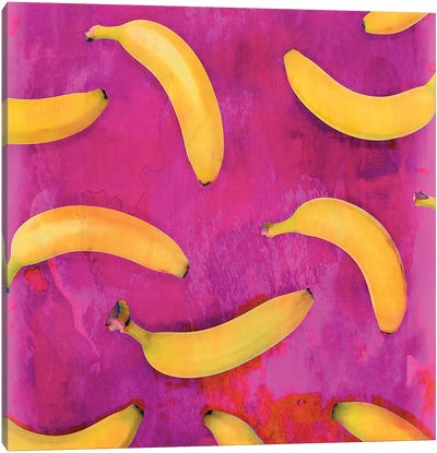 Banana Vibe Canvas Art Print - Banana Art