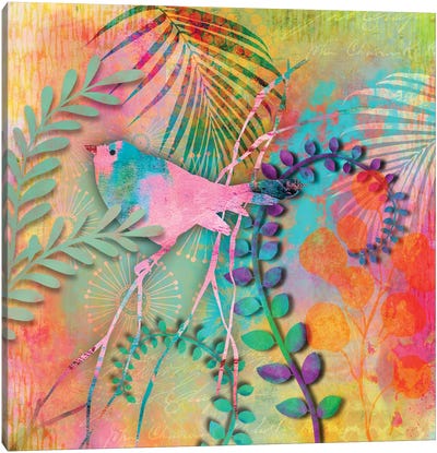 Happy Summer Bird Canvas Art Print - Andrea Haase