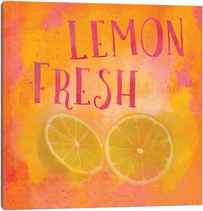 Lemon Fresh Canvas Art Print - Minimalist Kitchen Art