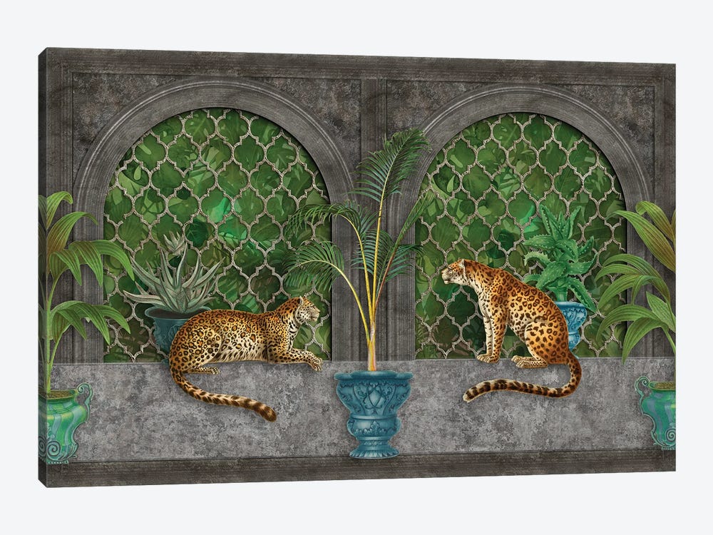 Lost Jungle Palace (Cheetahs) by Andrea Haase 1-piece Canvas Artwork