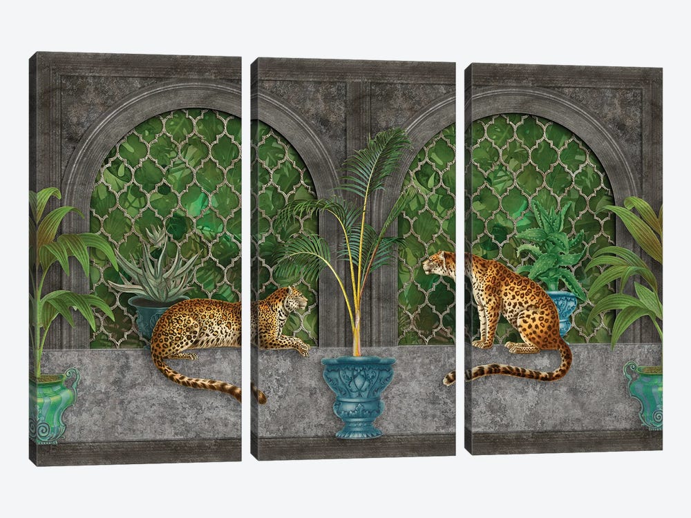 Lost Jungle Palace (Cheetahs) by Andrea Haase 3-piece Canvas Artwork