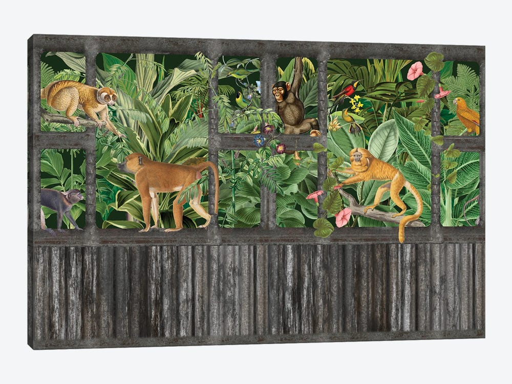 Lost Jungle Palace (Monkeys) by Andrea Haase 1-piece Canvas Wall Art