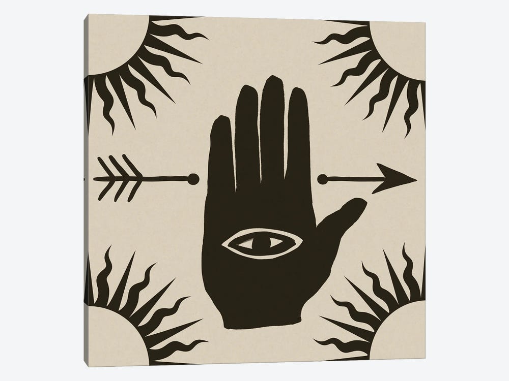 Magic Eye Hand Block Print by Andrea Haase 1-piece Canvas Art