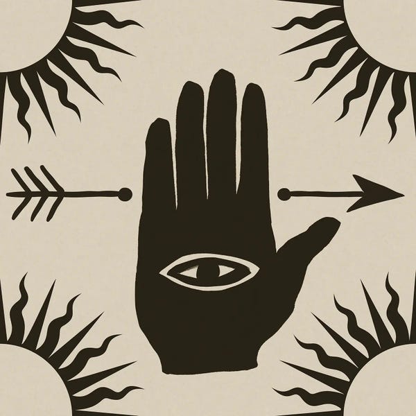 Andrea Haase: Magic Eye Hand Block Print by Andrea Haase