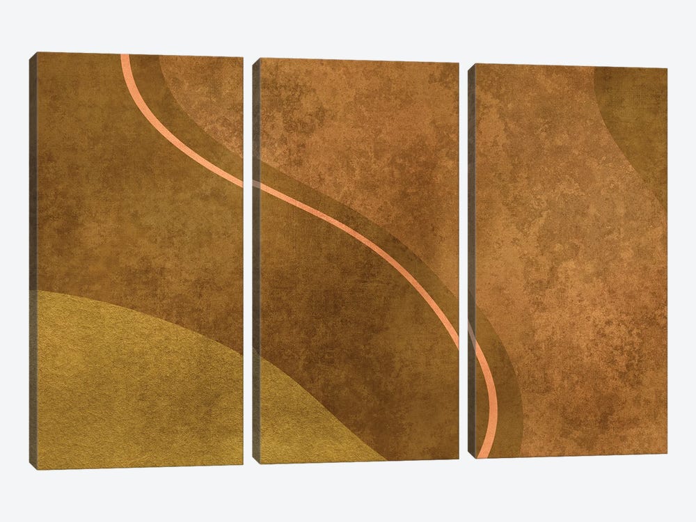 Mid Century Shapes IV by Andrea Haase 3-piece Canvas Artwork