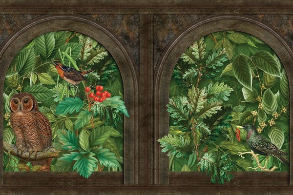 Andrea Haase: Mystic Castle Window (Owl) by Andrea Haase