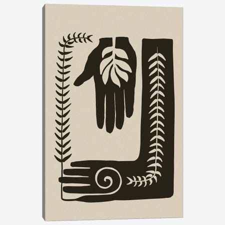 Nature's Hands Block Print Canvas Print #HSE144} by Andrea Haase Canvas Wall Art