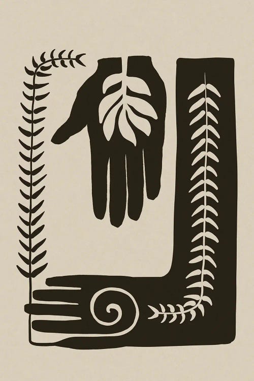 Nature's Hands Block Print