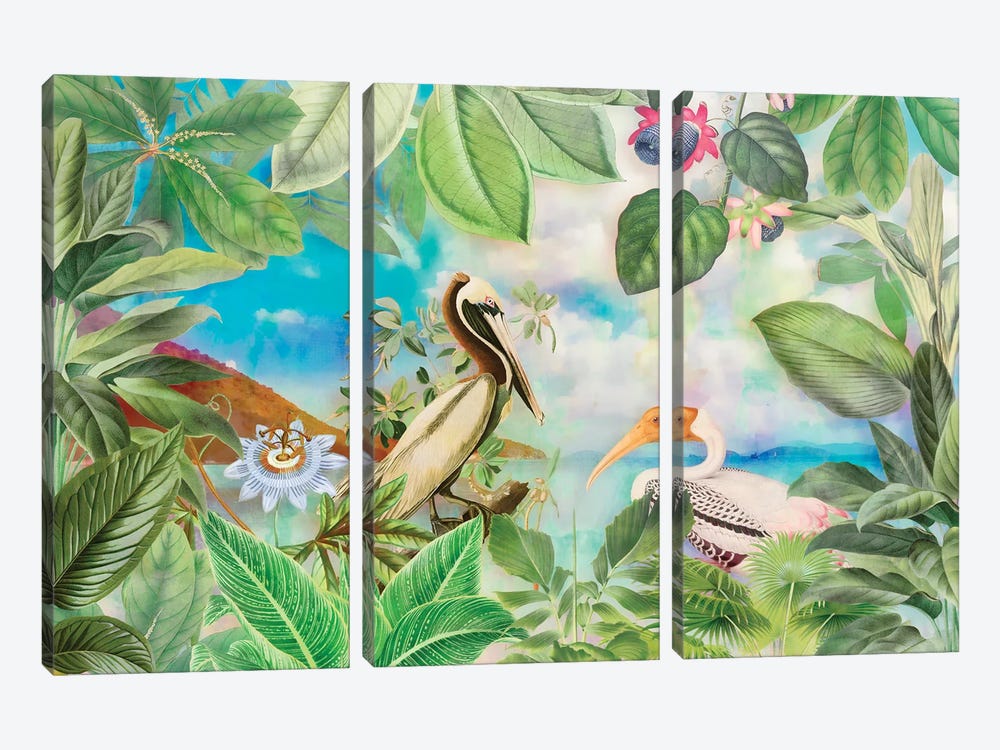 Tropical Paradise by Andrea Haase 3-piece Canvas Wall Art
